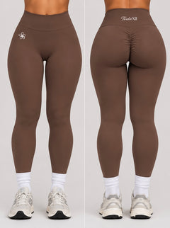 TwelveXII Lift Leggings in Black, front and back views