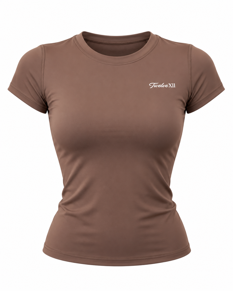 TwelveXII Performance T-Shirt in Teddy Brown, product view