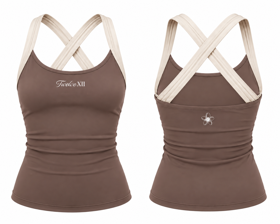 TwelveXII Sculpt Tank in Teddy Brown, product view
